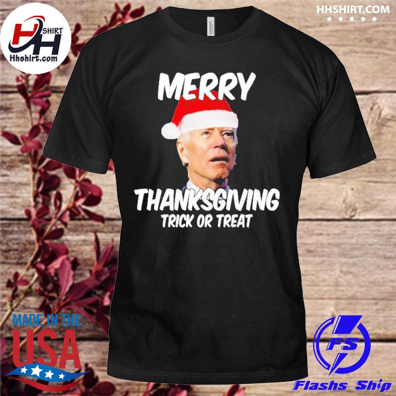 Joe biden merry thanksgiving trick or treat Christmas sweater