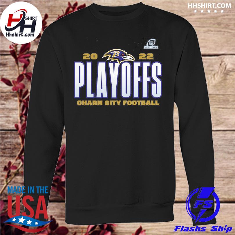 Baltimore ravens 2022 playoffs charm city football shirt, hoodie,  longsleeve tee, sweater