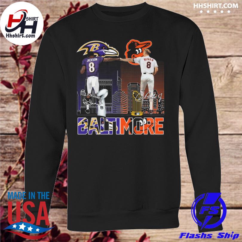 Original Baltimore Ravens Vs Baltimore Orioles R.lewis And Ripken Skylines  2023 Signature T-shirt,Sweater, Hoodie, And Long Sleeved, Ladies, Tank Top