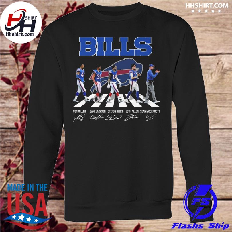 Buffalo bills abbey road von miller dance jakson stefon diggs signatures  shirt, hoodie, longsleeve tee, sweater