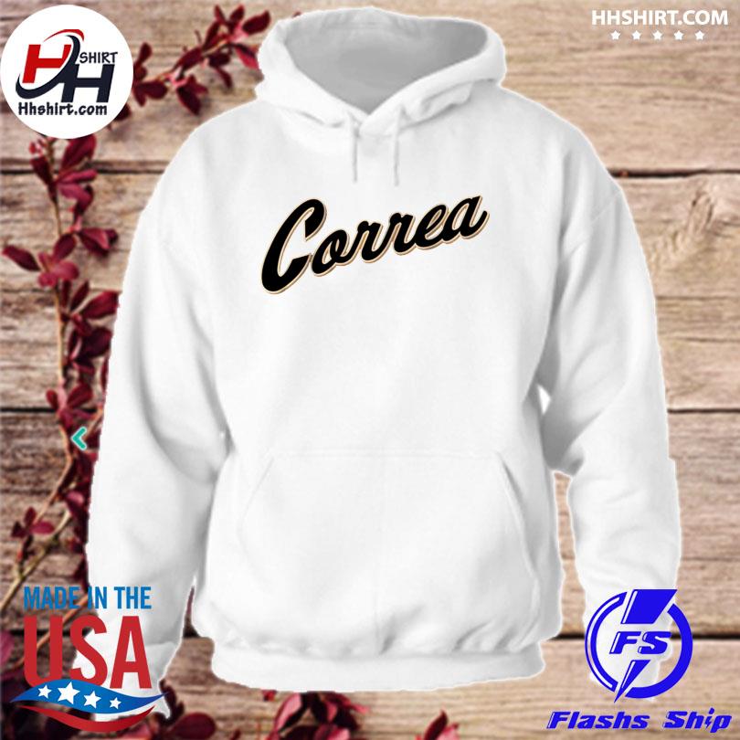 Carlos correa sf correa script shirt, hoodie, sweater, long sleeve and tank  top