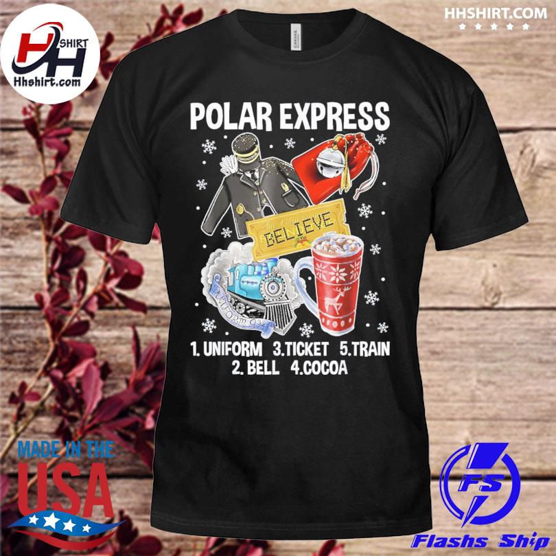 Christmas north pole polar express all aboard santa believe sweater