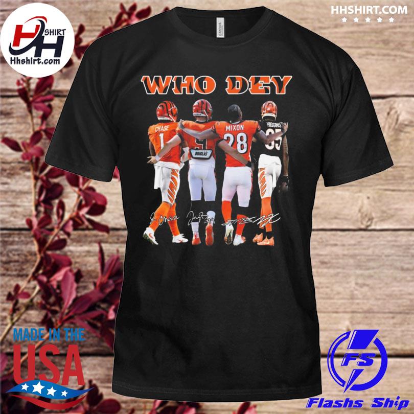 Cincinnati Bengals Who Dey Chase Mixon Signatures 2023 Unisex T