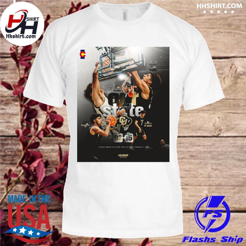 Colorado Basketball our state largest margin of victory over CSU shirt