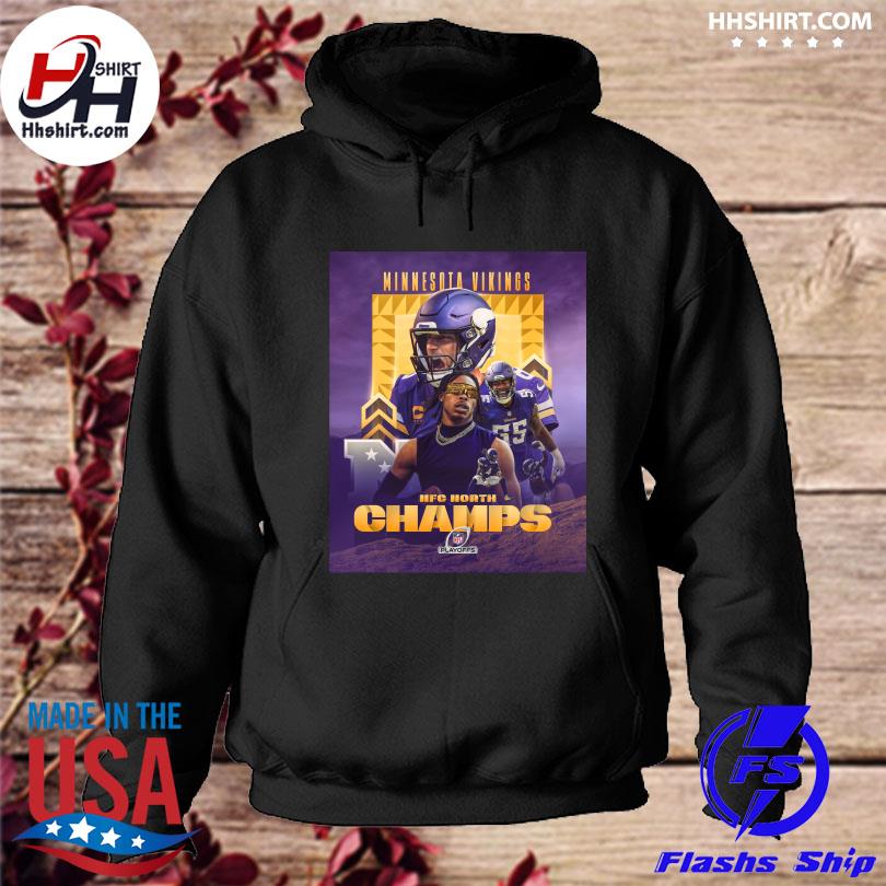 Minnesota Vikings 2022 Nfc North Champions Signatures Shirt Hoodie