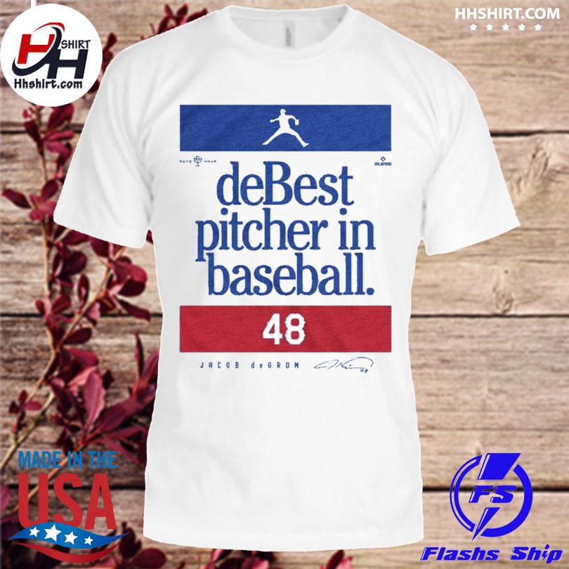 Debest pitcher in baseball shirt