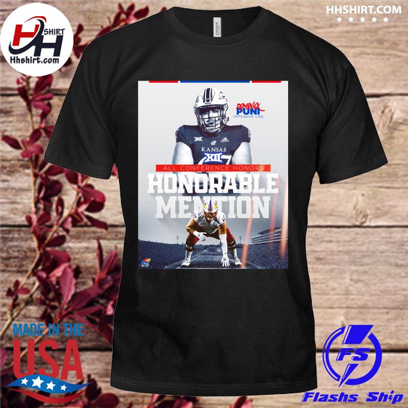 Funny dominick Puni Kansas Jayhawks all conference honors first team shirt