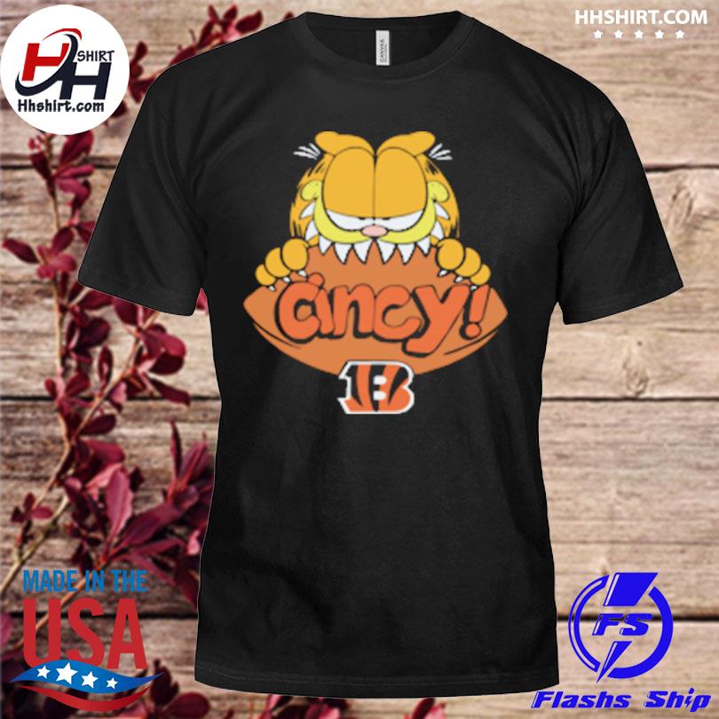 Garfield x Cincinnati Bengals T-Shirt from Homage. | Officially Licensed Vintage NFL Apparel from Homage Pro Shop.