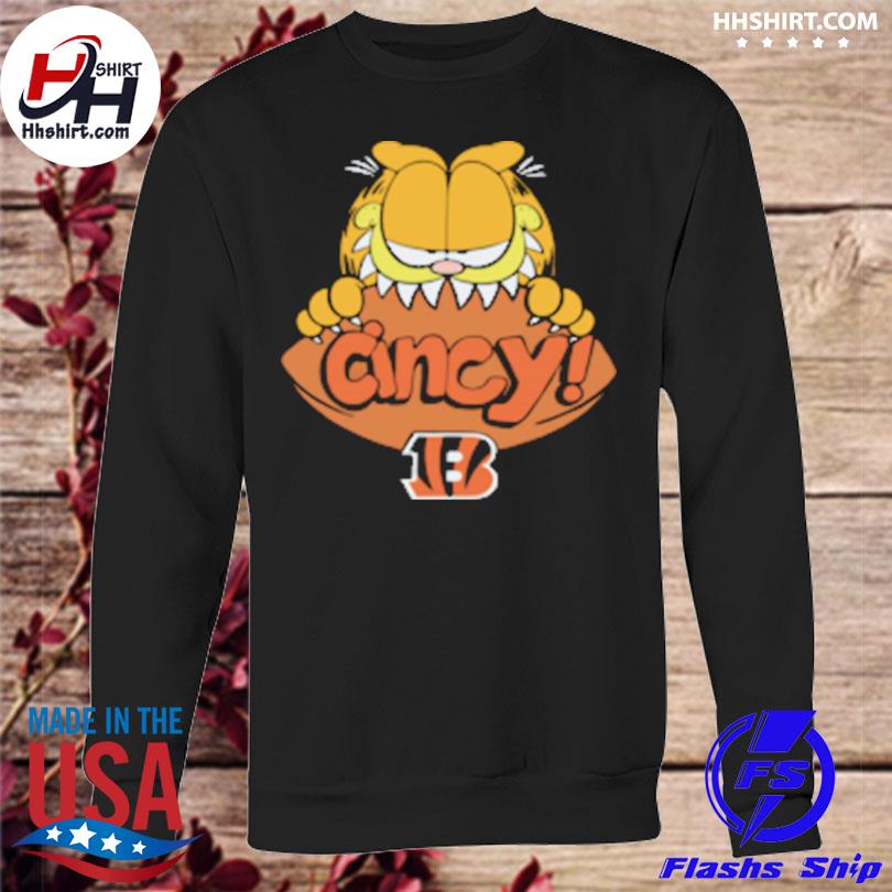 Garfield x Cincinnati Bengals T-Shirt from Homage. | Officially Licensed Vintage NFL Apparel from Homage Pro Shop.