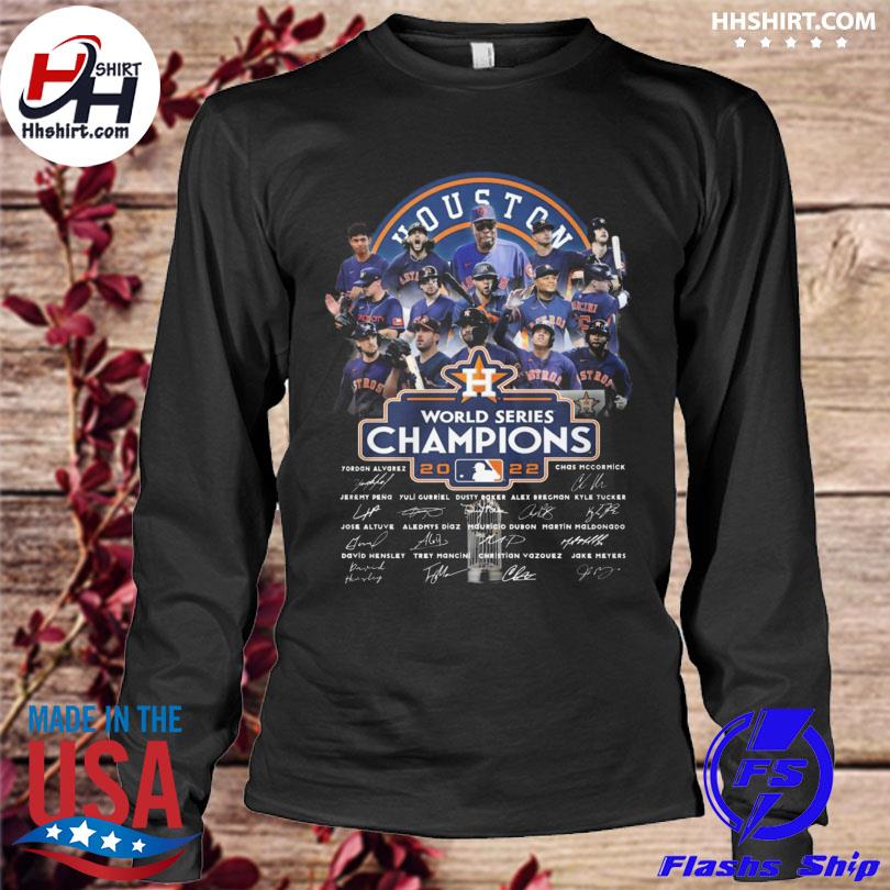 Houston astros world series champions 2022 signatures shirt