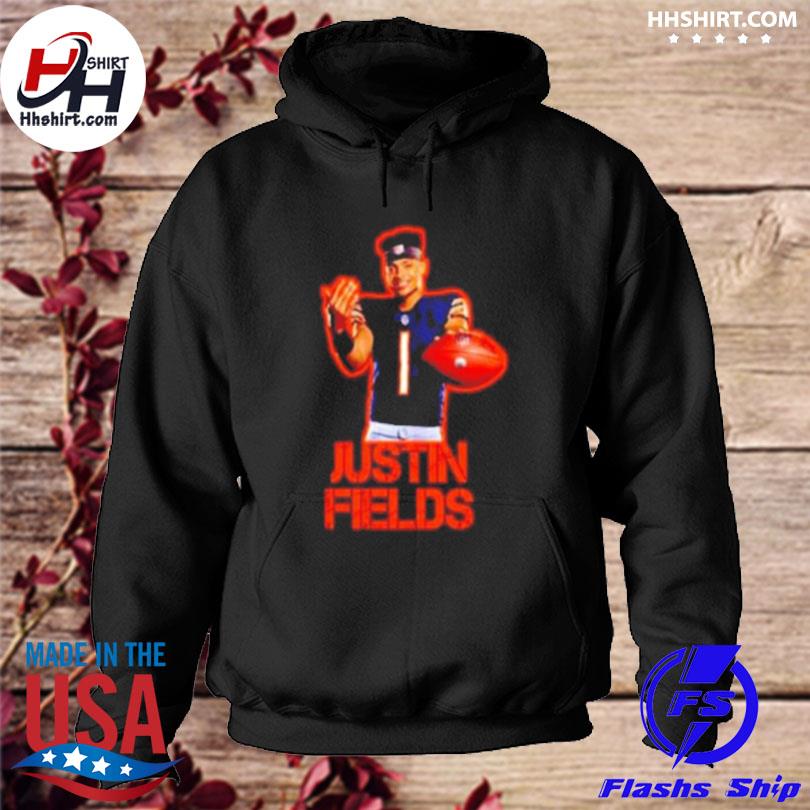 Justin Fields 1 Chicago Bears football player poster shirt, hoodie,  sweater, long sleeve and tank top