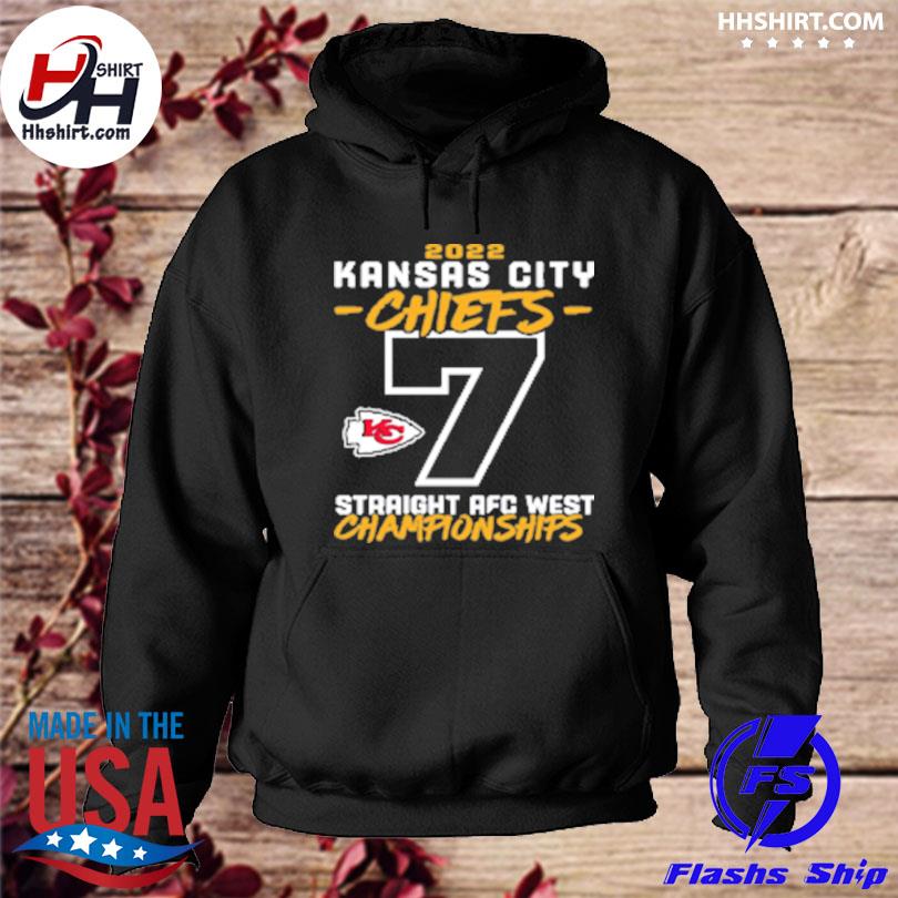 2022 Kansas City Chiefs number 7 straight AFC west champions shirt, hoodie,  sweater, long sleeve and tank top