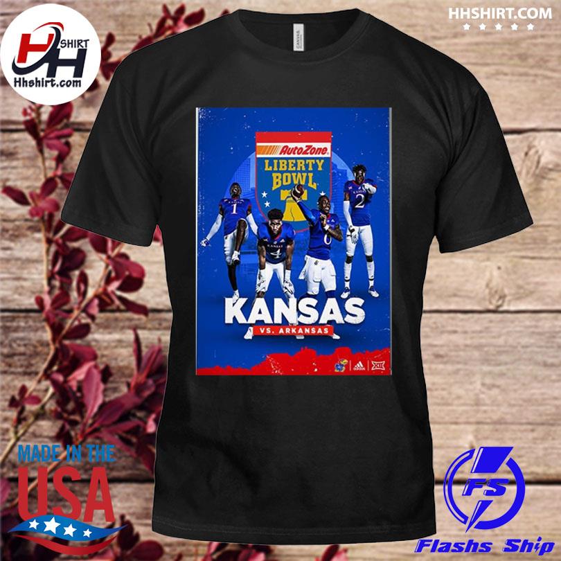 Kansas vs arKansas in autozone liberty bowl decorations shirt