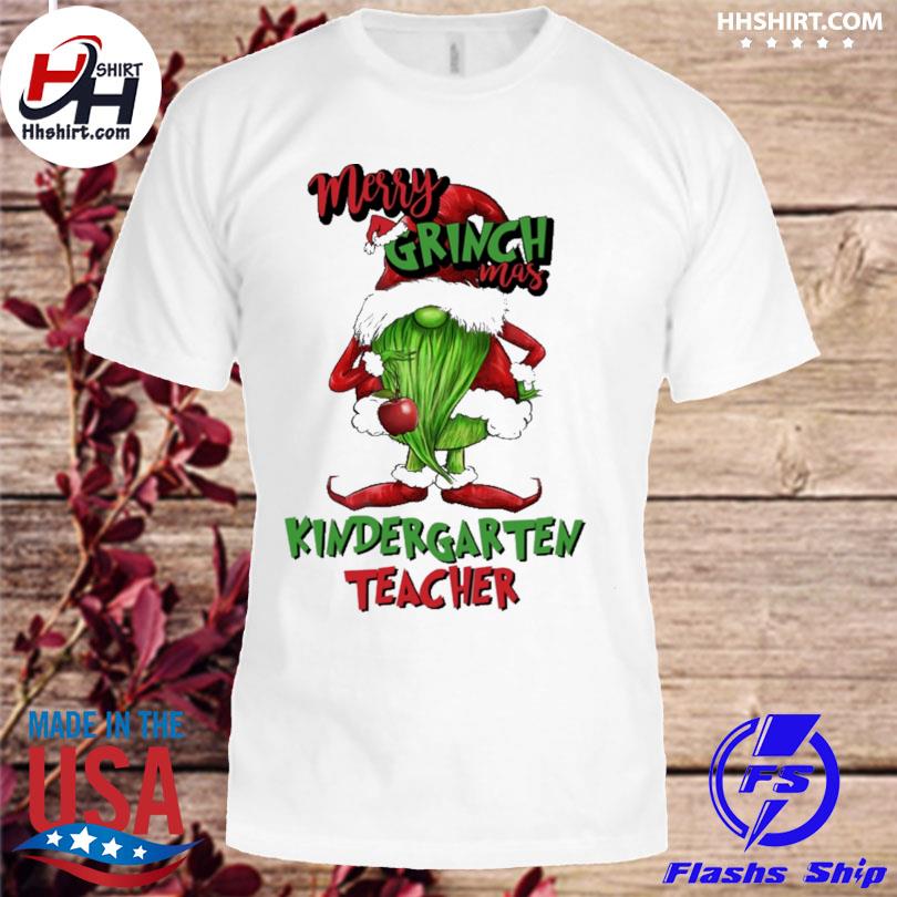 Merry Grinchmas Kindergarten Teacher 2022 christmas sweater