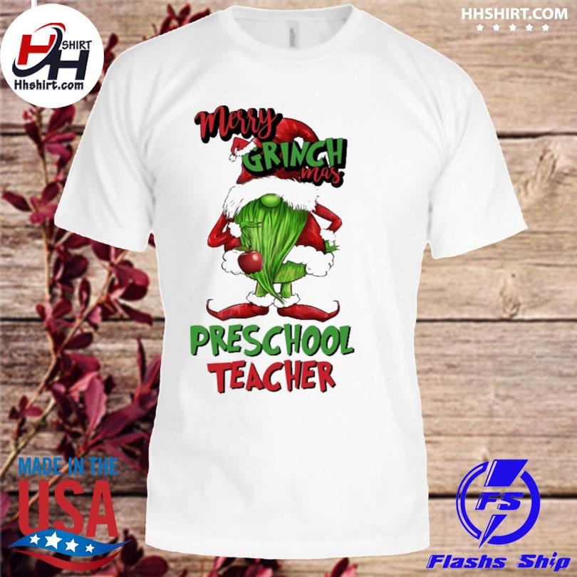 Merry Grinchmas Preschool Teacher 2022 christmas sweater