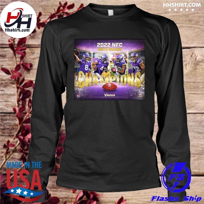 Official Minnesota Vikings 2022 North Division Champions signatures shirt,  hoodie, sweater and long sleeve