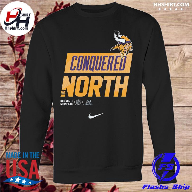 Minnesota vikings nike black 2022 nfc north division champions locker room  trophy collection shirt, hoodie, longsleeve tee, sweater