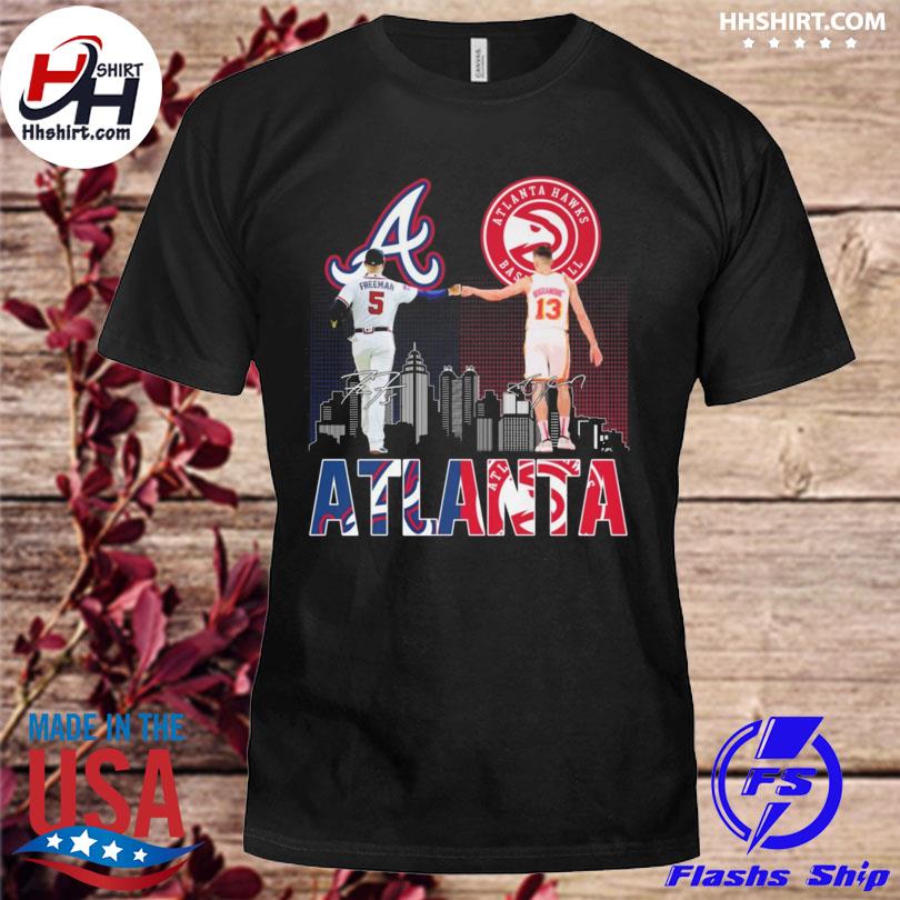 Nice atlanta skyline freddie freeman and bogdanović signatures shirt