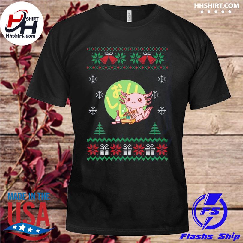 Nice axolotl noodle 2022 merry ugly Christmas sweater