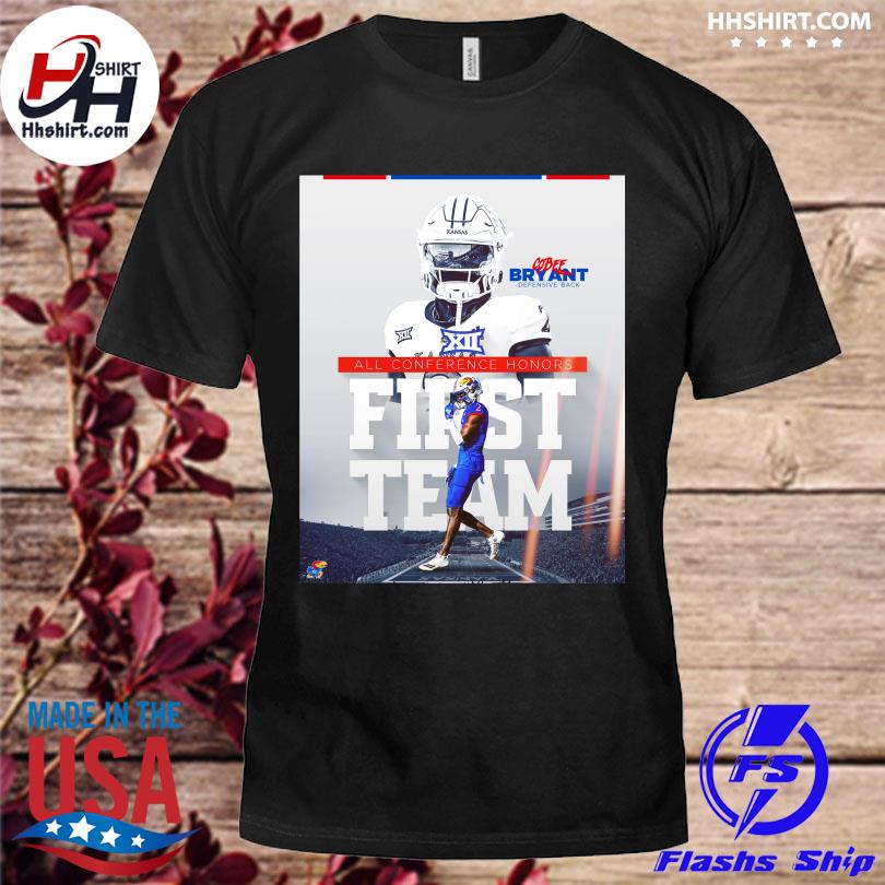 Official cobee Bryant Kansas Jayhawks all conference honors first team shirt