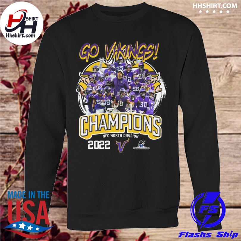 Minnesota Vikings Go Vikings 2022 NFC North Division Champions Men's Shirt,  hoodie, sweater, long sleeve and tank top