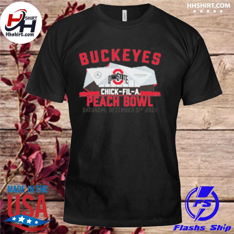 Ohio state buckeyes football playoff 2022 chick-fil-a peach bowl gameday stadium shirt