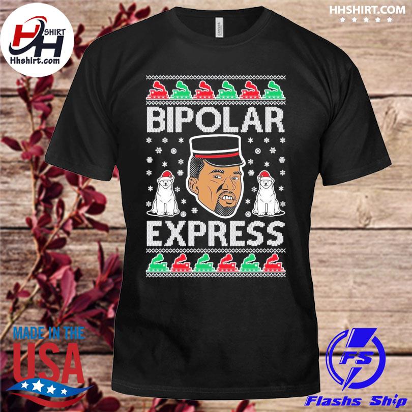 Oncoast kanye bipolar express ugly Christmas sweater