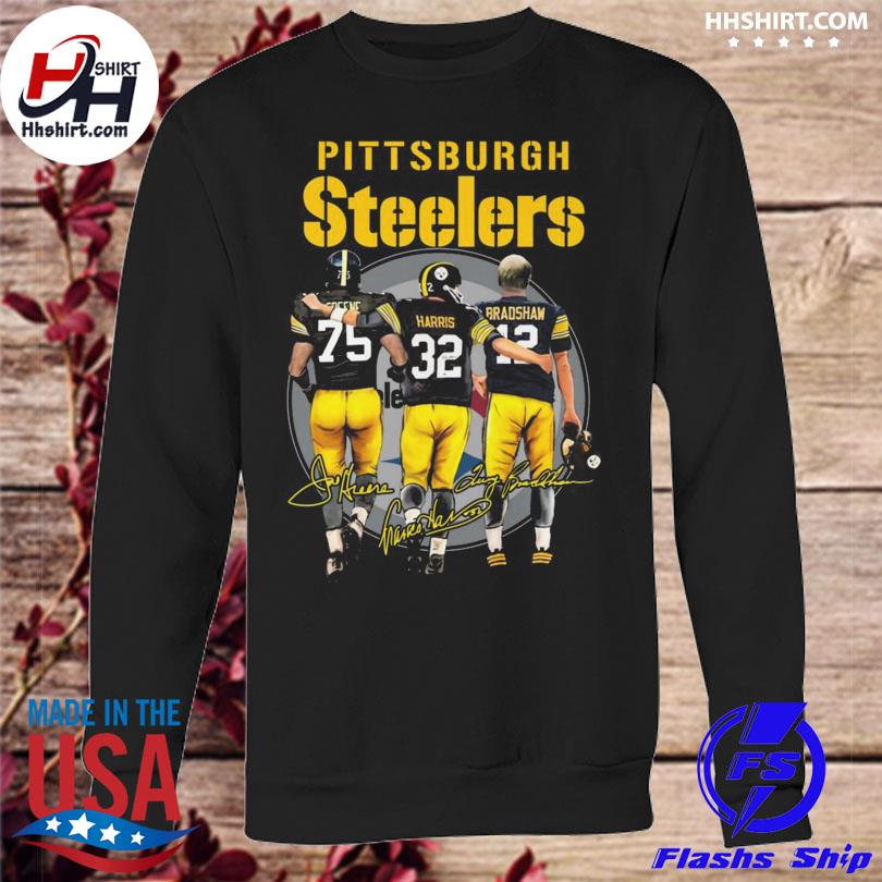 Pittsburgh Steelers Joe Greene Franco Harris and Terry Bradshaw signatures  shirt, hoodie, sweater, long sleeve and tank top