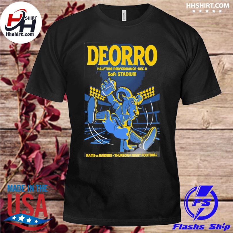 Rams vs raider 2022 deorro halftime performance dec 8th 2022 sofI stadium thursday  night Football poster shirt, hoodie, sweater, long sleeve and tank top