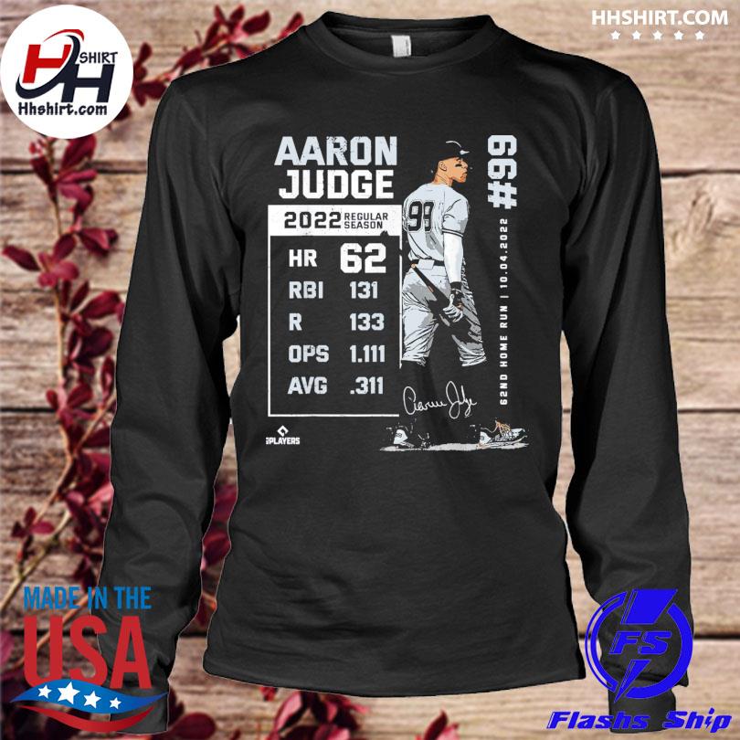 Aaron Judge 62 Home Runs signatures shirt, hoodie, sweater, long sleeve and  tank top