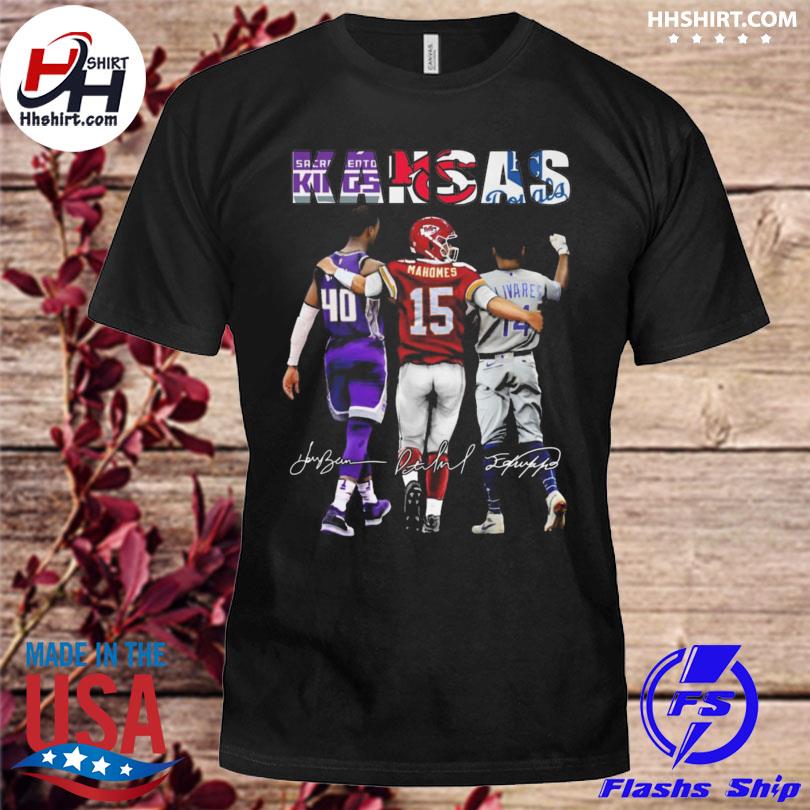 Sacramento Kings Harrison Barnes Kansas City Chiefs Patrick Mahomes Kansas  City Royals signatures shirt, hoodie, longsleeve tee, sweater