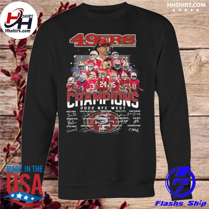 San Francisco 49ers 2022 NFC west champions signatures shirt, hoodie,  longsleeve tee, sweater