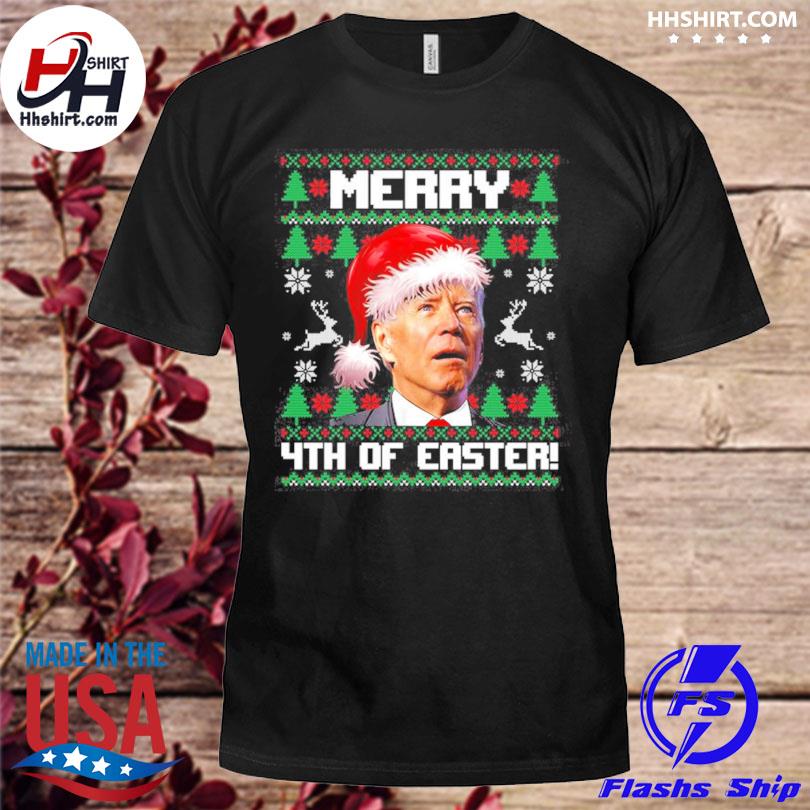 Santa joe biden merry 4th of easter 2022 ugly sweater Christmas sweater
