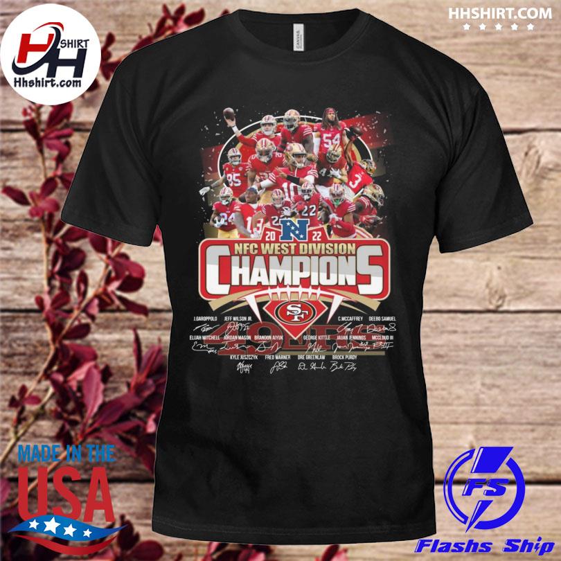 2022 NFC West Champions San Francisco 49ers signature logo shirt, hoodie,  sweater, long sleeve and tank top