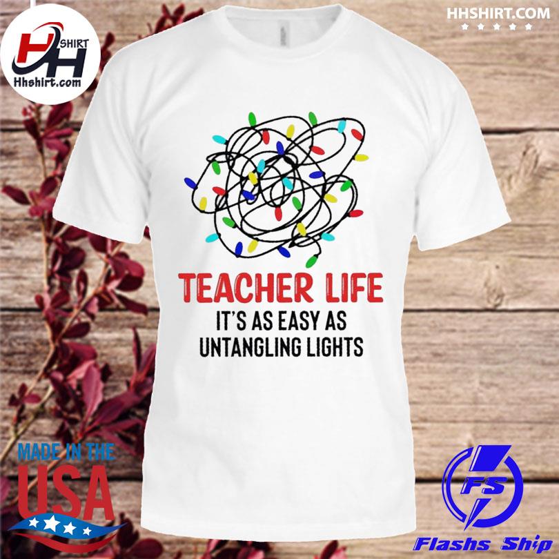 Teacher life it's as easy as untangling lights christmas sweater