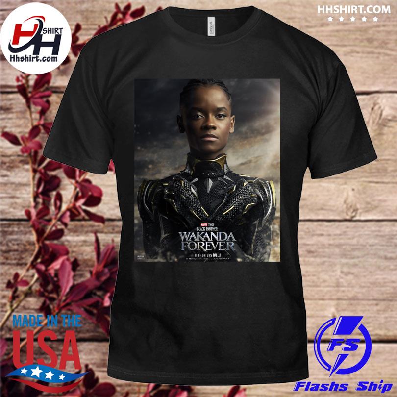 The first poster for shuri as black panther has been released wakanda forever marvel studios shirt