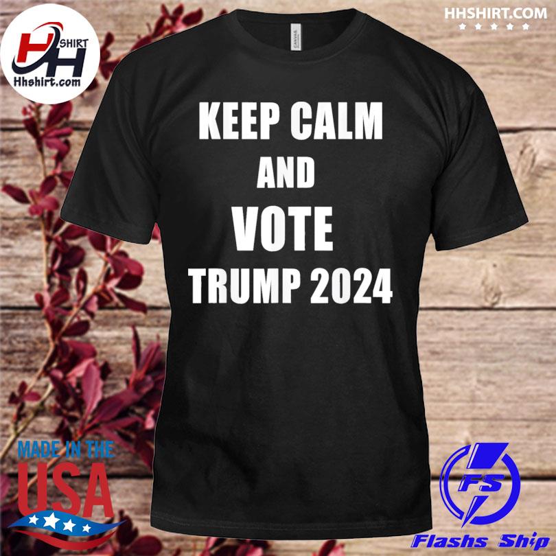 Vote Donald Trump 2024 for president with flag shirt