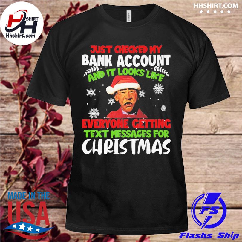 Walter Jeff Dunham just checked my bank account and it looks like everyone getting text messages for Christmas sweater