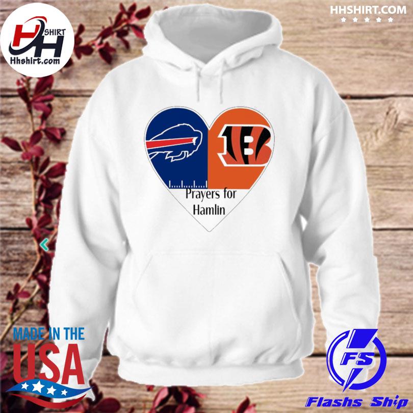 Buffalo bills and cincinnati bengals prayers for hamlin 2023 shirt, hoodie,  sweater, long sleeve and tank top