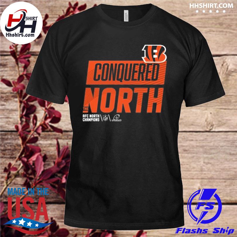 Conquered the north afc north champions bengals shirt, hoodie, sweater,  long sleeve and tank top