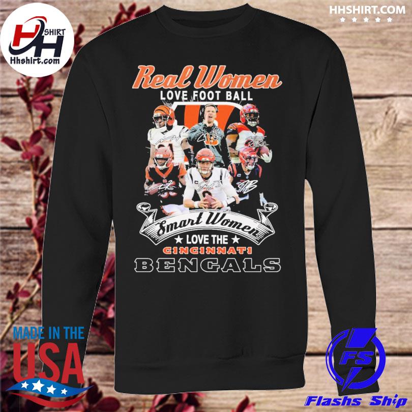 Cincinnati Bengals real women love baseball smart women love the Cincinnati  Bengals signatures 2023 shirt - Wow Tshirt Store Online