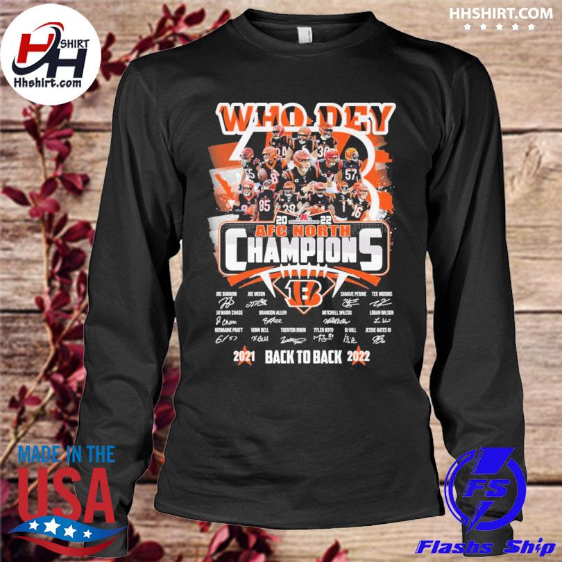 Official Cincinnati Bengals AFC North back 2 back champions 2021 2022 shirt,  hoodie, sweater, long sleeve and tank top