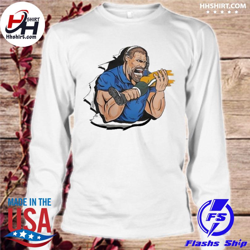 Dan Campbell Biting Kneecaps T-Shirt - KitOmega