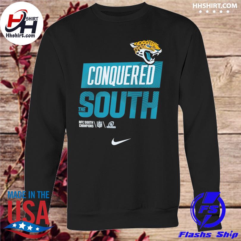 Jacksonville Jaguars Conquered South the AFC South Champions Nike shirt,  hoodie, sweater, long sleeve and tank top