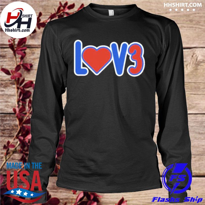 Damar Hamlin Love for 3 T-Shirt and Hoodie - Buffalo Bills (100% DONATED)