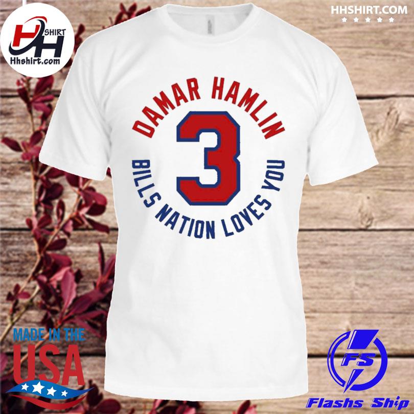 Damar Hamlin Love For 3 Shirt - Trends Bedding