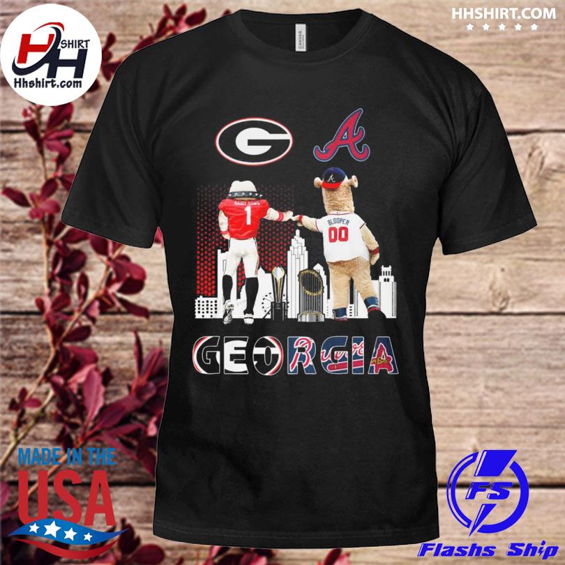 Mascot Georgia Bulldogs and Atlanta Braves Hairy Dawg and Blooper 2023 shirt,  hoodie, longsleeve tee, sweater