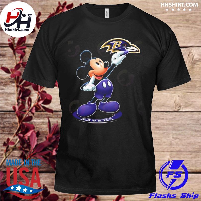 Mickey Mouse Nfl baltimore ravens logo 2023 shirt, hoodie