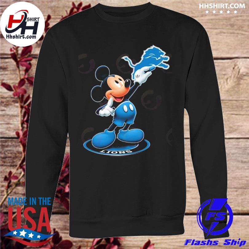 Official Mickey Mouse Nfl detroit lions logo 2023 shirt, hoodie, sweater,  long sleeve and tank top