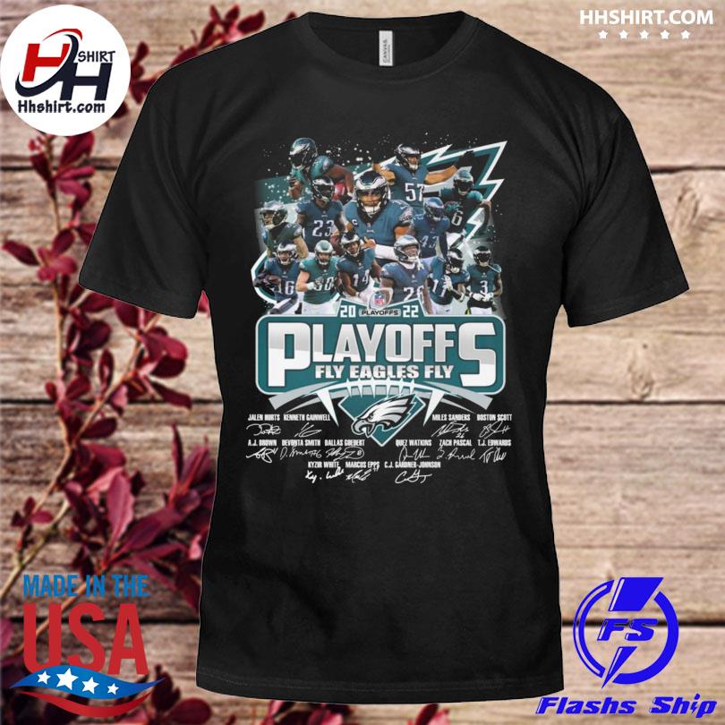 Philadelphia eagles playoffs fly eagles fly signatures 2022 shirt
